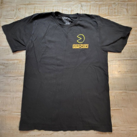 PACMAN GAME GRAPHIC T SHIRT Mens Small Black Arcade - Picture 2 of 6